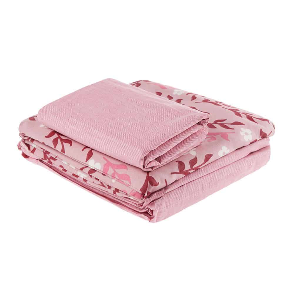 Juego De Sábanas 132 Hilos Rojas Doble - OMICRON