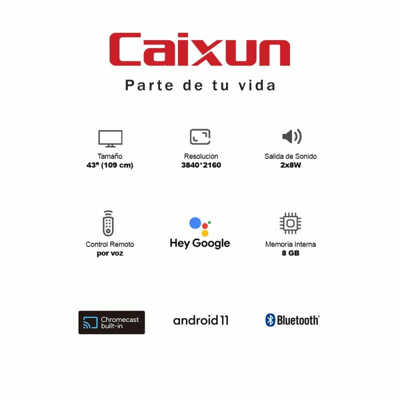 Smart Tv 43 Pulgadas Uhd Android Caixun