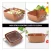 Cuatro imágenes de una sartén cuadrada antiadherente 3 EN 1 Copper Chef: una con comida cocinándose, otra vacía, otra con una canasta de alambre y otra con un alimento volteado. El texto dice "non.