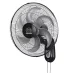 Un ventilador de pared VENT PARED NEGRO 18P CX1 MAXIFLOW ELITE HEELW18N negro sobre fondo blanco.