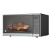 Un Horno Microondas con Air Fryer de 31 Litros Inox Espejo GE - MGE11XAF con un pavo en su interior.