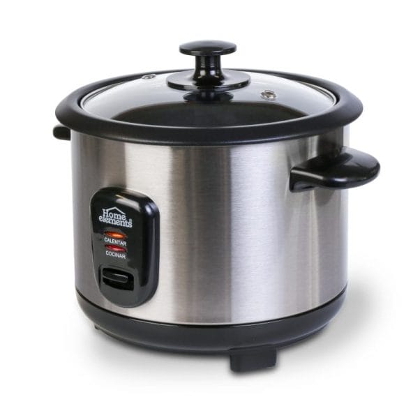 UNA OLLA ARROCERA 1,0 LTS ACERO INOX HEAR10SS sobre fondo blanco. UNA OLLA ARROCERA 1,0 LTS ACERO INOX HEAR10SS sobre fondo blanco.