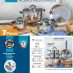UNA BATERIA 7 PZAS ACERO INOX ACC SILICONA con un juego de ollas y sartenes, fabricada en acero inox.