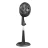 Un Ventilador Turbo Silence 2en1 Compact Negro sobre soporte con fondo blanco.