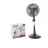 Un ventilador de mesa Negro con Ventilador Tropical Plus Negro al lado.