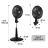 Un Ventilador Comfort Maxx Plus 2 en 1 Negro con medidas y características.