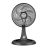 Un Ventilador Turbo Silence 2en1 Compact Negro sobre soporte con fondo blanco.