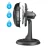 Un ventilador de mesa Ventilador Turbo Silence 2en1 Compact Negro con gotas de agua sobre él, proporcionando un silencio turbo.