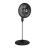 Un Ventilador Turbo Power Pedestal Negro 18" con fondo blanco.