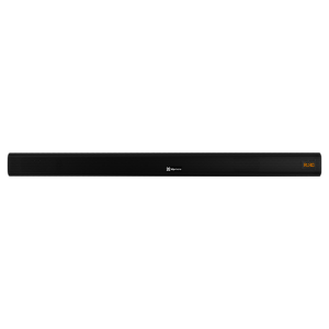 Una barra de sonido Negra Klip Xtreme KSB-00A en un fondo blanco.